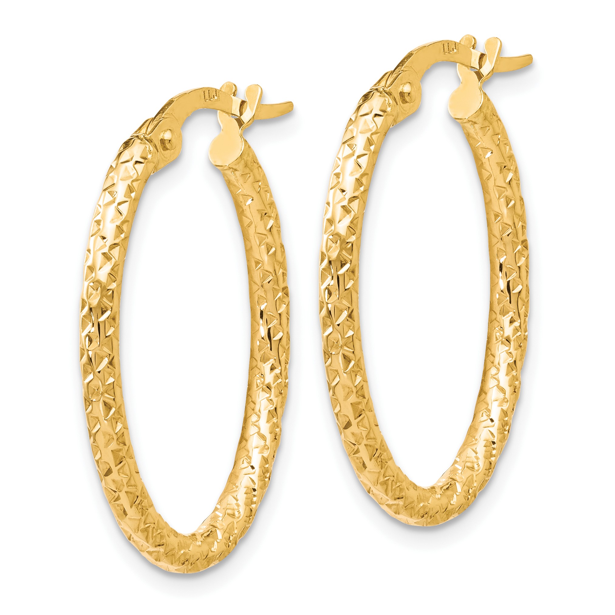Leslies 10K Polished Oval Hoop Earrings Leslies 10K Polished Oval Hoop Earrings